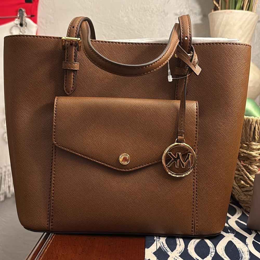 Michael Kors Brown Saffiano Leather Tote